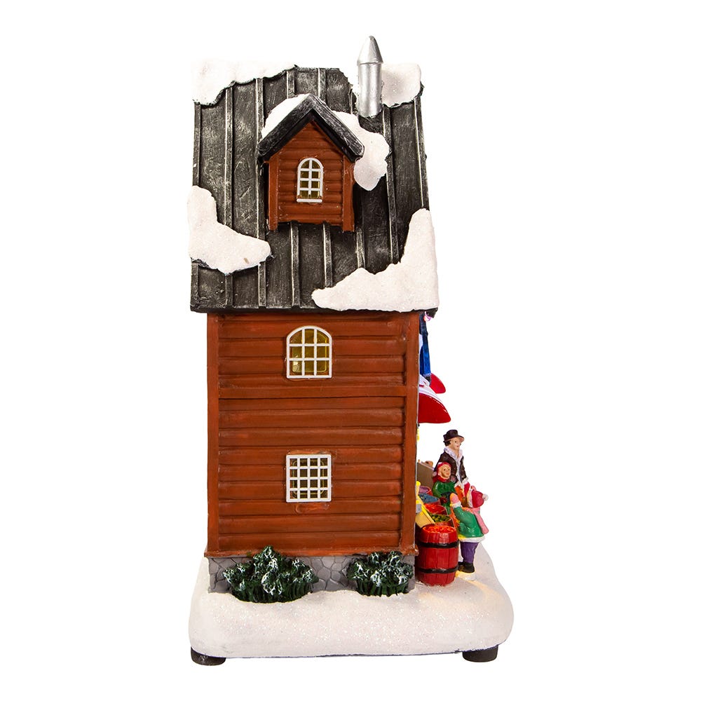 Kurt Adler 10.63-Inch Battery-Operated Light Up Musical Chocolate Factory